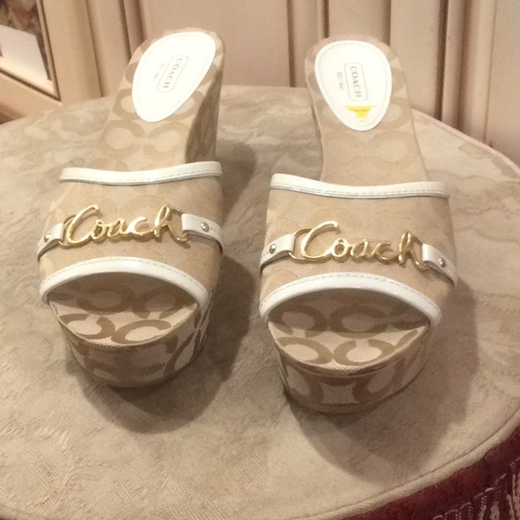 💕💕 new Coach Carissa platforform mules Sz 10B - Picture 2 of 8